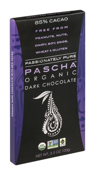 slide 1 of 1, Pascha Organic Dark Chocolate 85% Cacao Bar, 3.5 oz