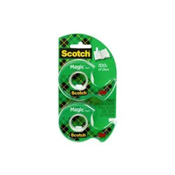 Scotch Magic Tape 3/4" x 600", 2 Pack
