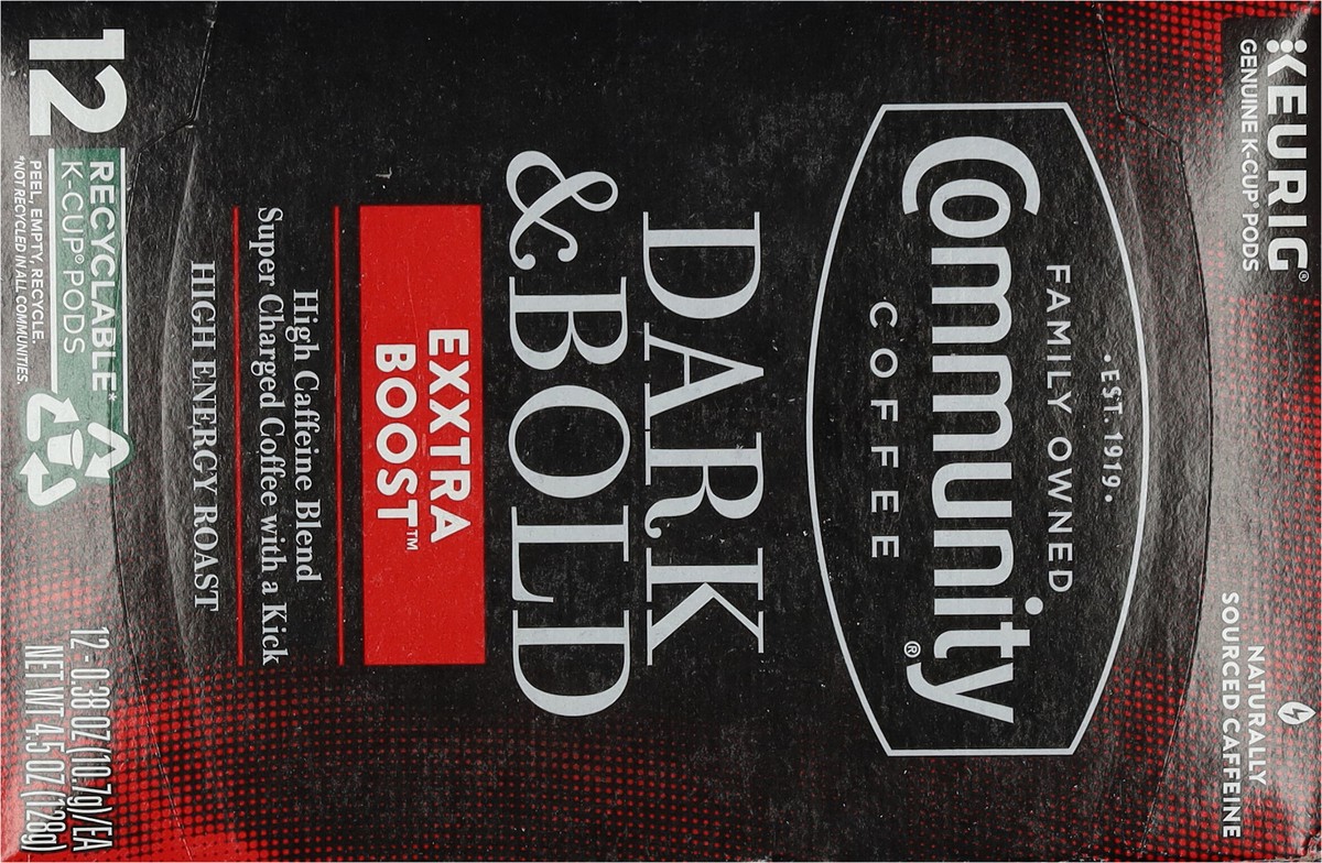 slide 7 of 9, Community Coffee A high caffeine blend of super charged coffee with a kick, 12 ct