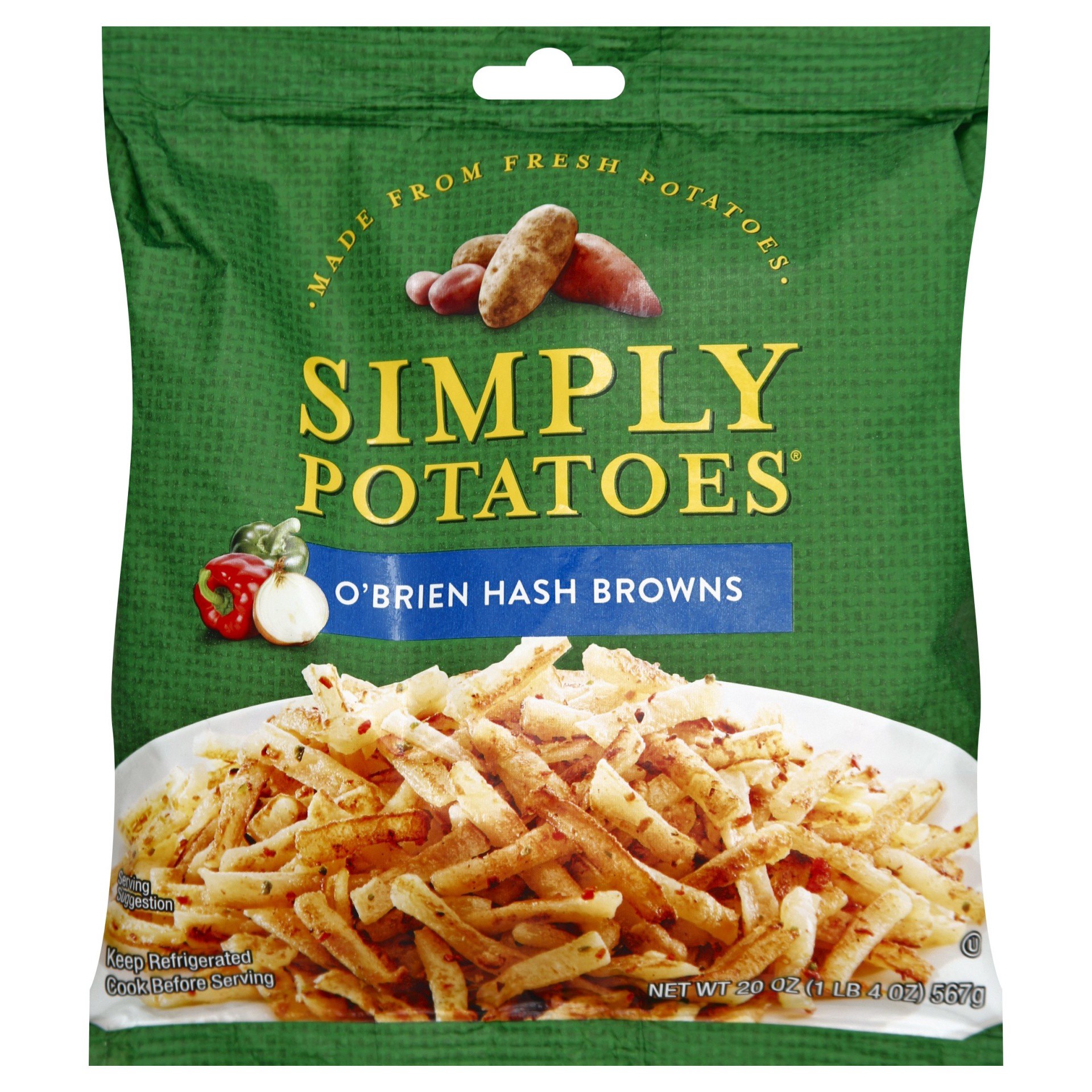 slide 1 of 3, Simply Potatoes O'Brien Hash Browns 20 Oz, Pack of 1, 20 oz