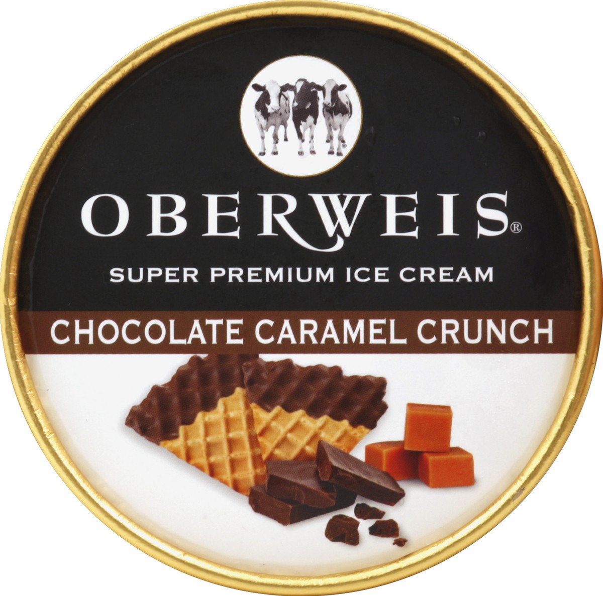 slide 2 of 3, Oberweis Chocolate Caramel Crunch Ice Cream, 16 oz
