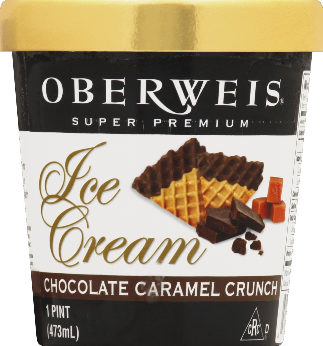 slide 3 of 3, Oberweis Chocolate Caramel Crunch Ice Cream, 16 oz