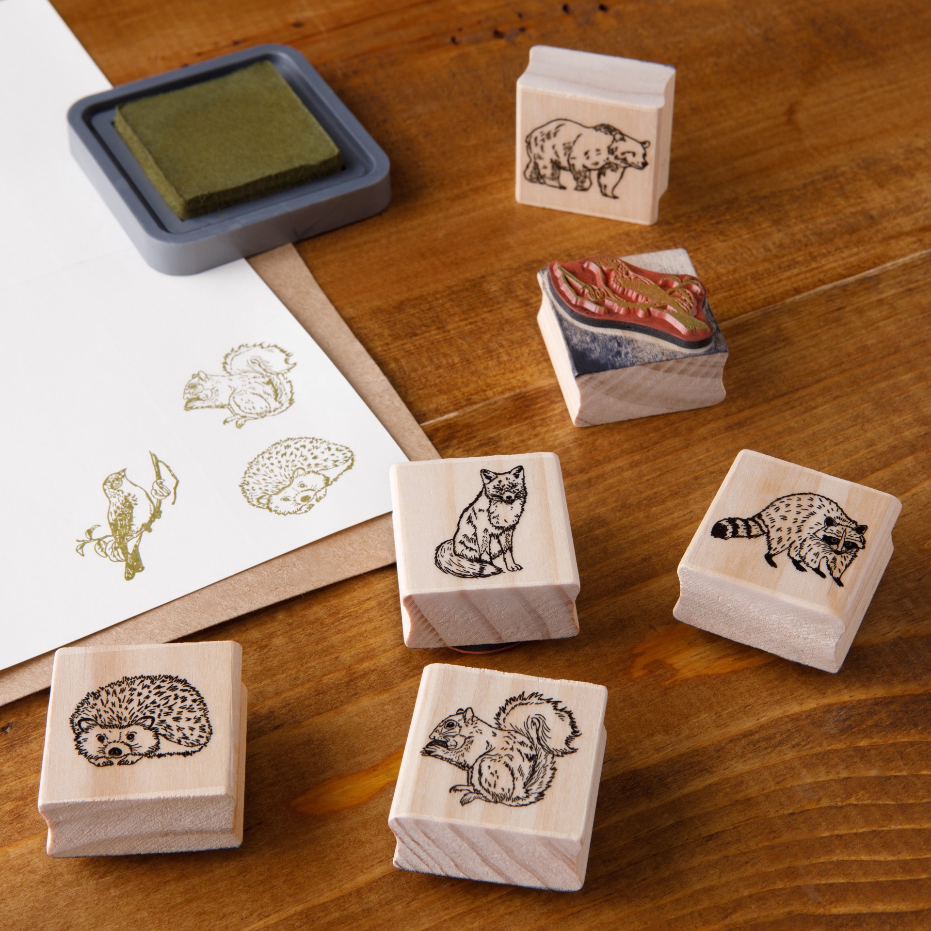 slide 7 of 8, Woodland Animals Stamp Set By Recollections, 1.625 in x 1 in x 1.583 in