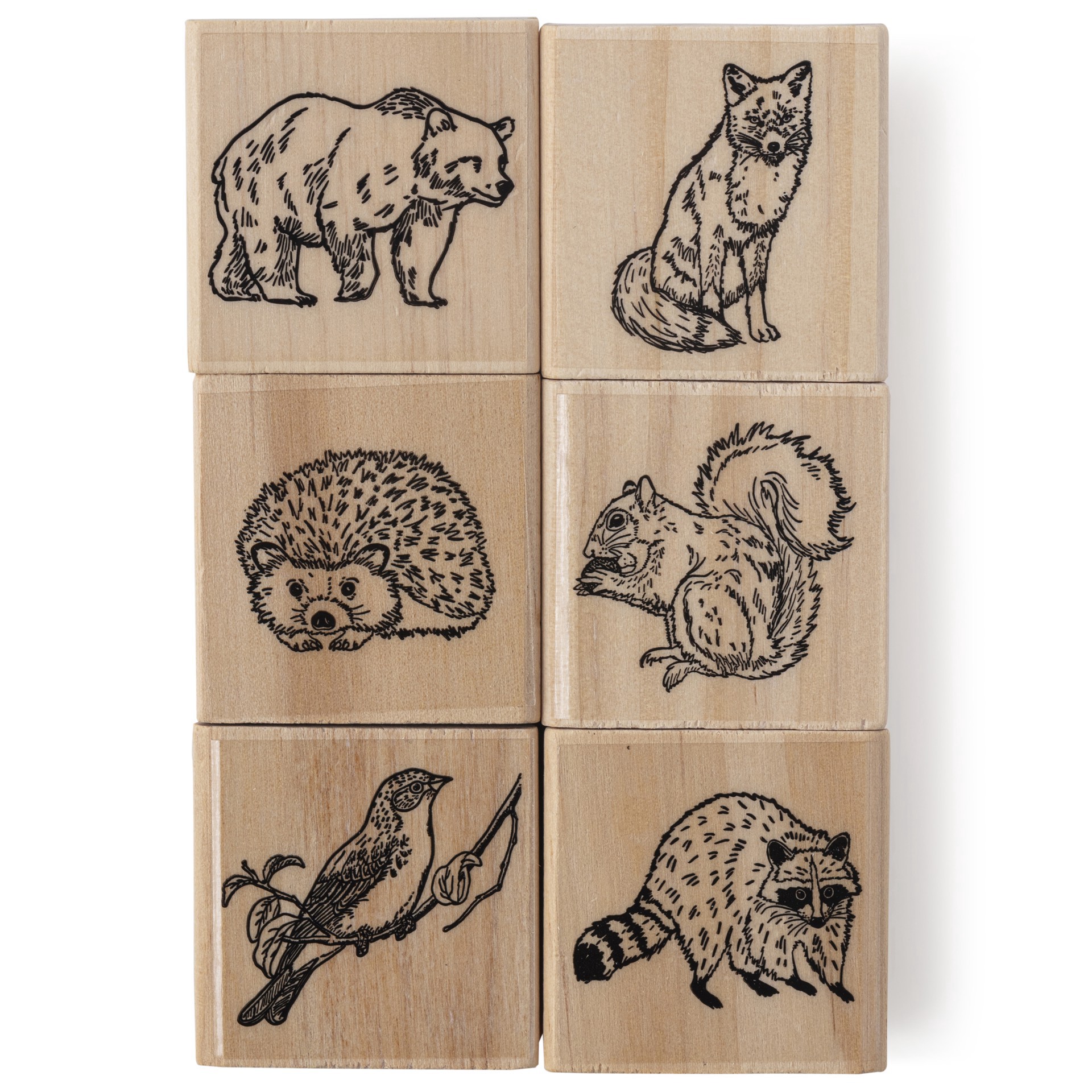 slide 5 of 8, Woodland Animals Stamp Set By Recollections, 1.625 in x 1 in x 1.583 in
