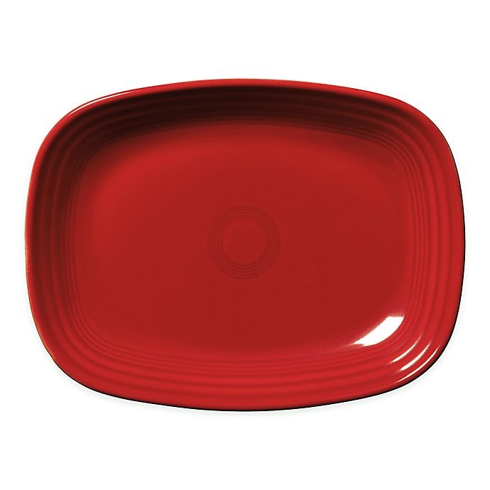 slide 1 of 3, Fiesta Rectangular Platter - Scarlet, 12 in