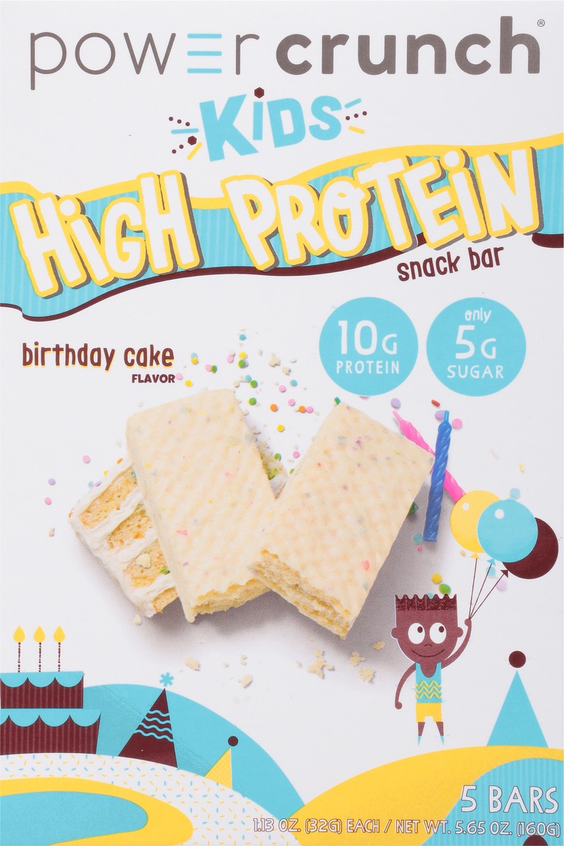 slide 7 of 11, Power Crunch Birthday Cake Snapstck Prot Bar 5Ct, 5 ct