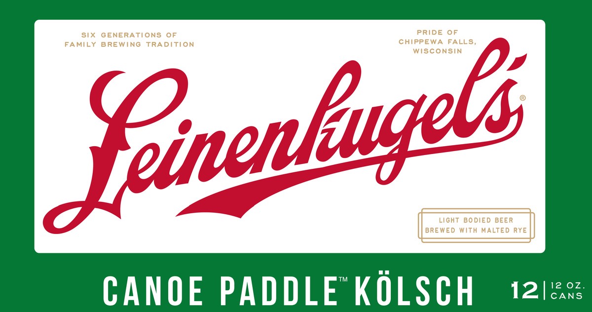 slide 9 of 10, Leinenkugel's Canoe Paddle Kolsch Craft Beer, 5% ABV, 12 Pack, 12 fl. Oz. Cans, 12 fl oz