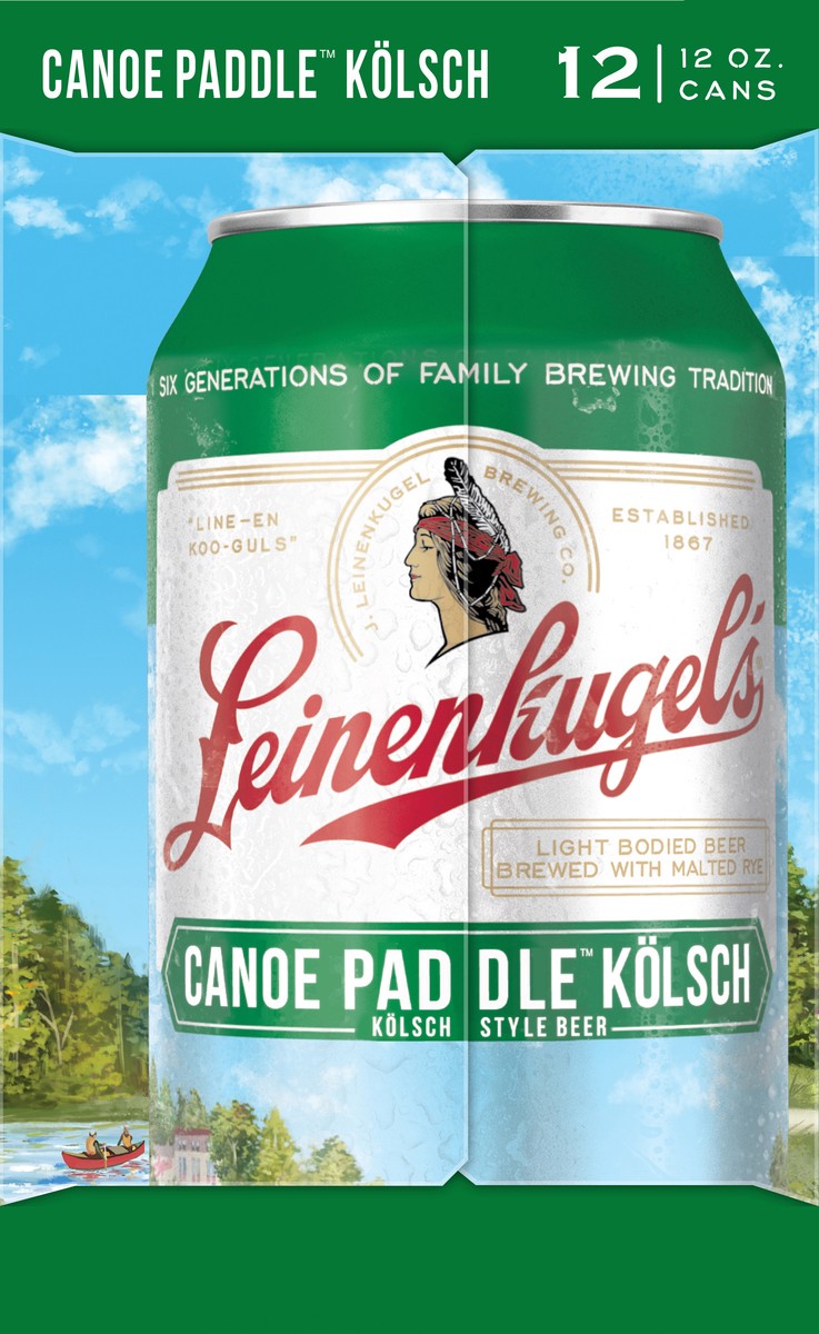 slide 10 of 10, Leinenkugel's Canoe Paddle Kolsch Craft Beer, 5% ABV, 12 Pack, 12 fl. Oz. Cans, 12 fl oz