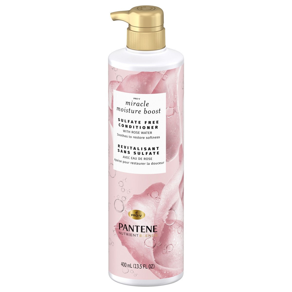 slide 4 of 9, Pantene Nutrient Blends Sulfate Free Miracle Moisture Boost with Rose Water Conditioner, 13.5 oz, 13.5 fl oz