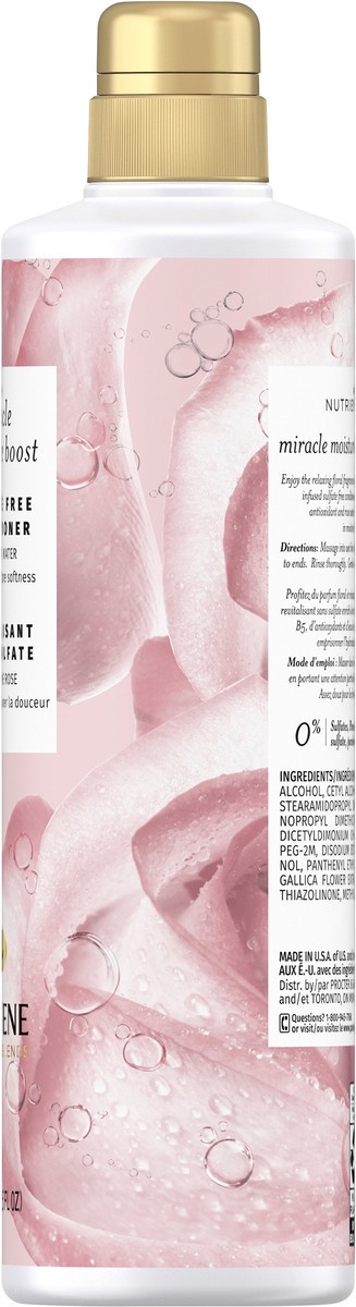 slide 6 of 9, Pantene Nutrient Blends Sulfate Free Miracle Moisture Boost with Rose Water Conditioner, 13.5 oz, 13.5 fl oz