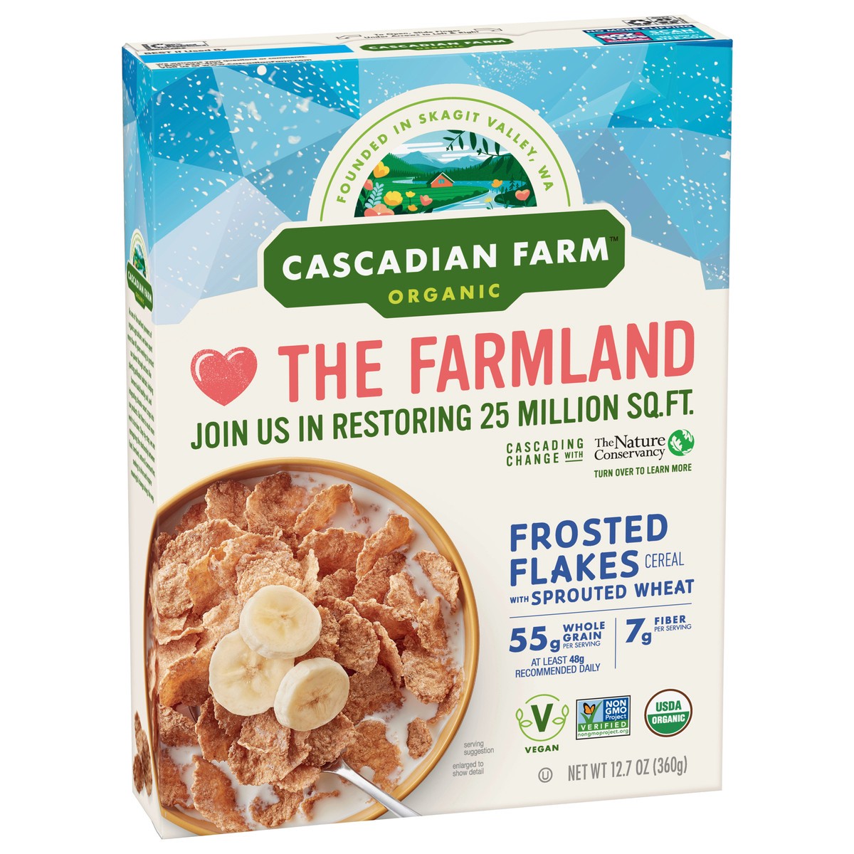 slide 7 of 9, Cascadian Farm Organic Frosted Flakes With Sprouted Wheat Cereal 12.7 oz, 12.7 oz