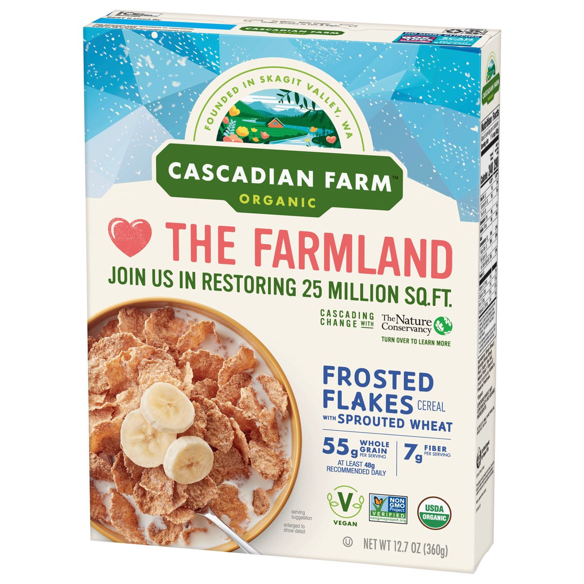 slide 2 of 9, Cascadian Farm Organic Frosted Flakes With Sprouted Wheat Cereal 12.7 oz, 12.7 oz