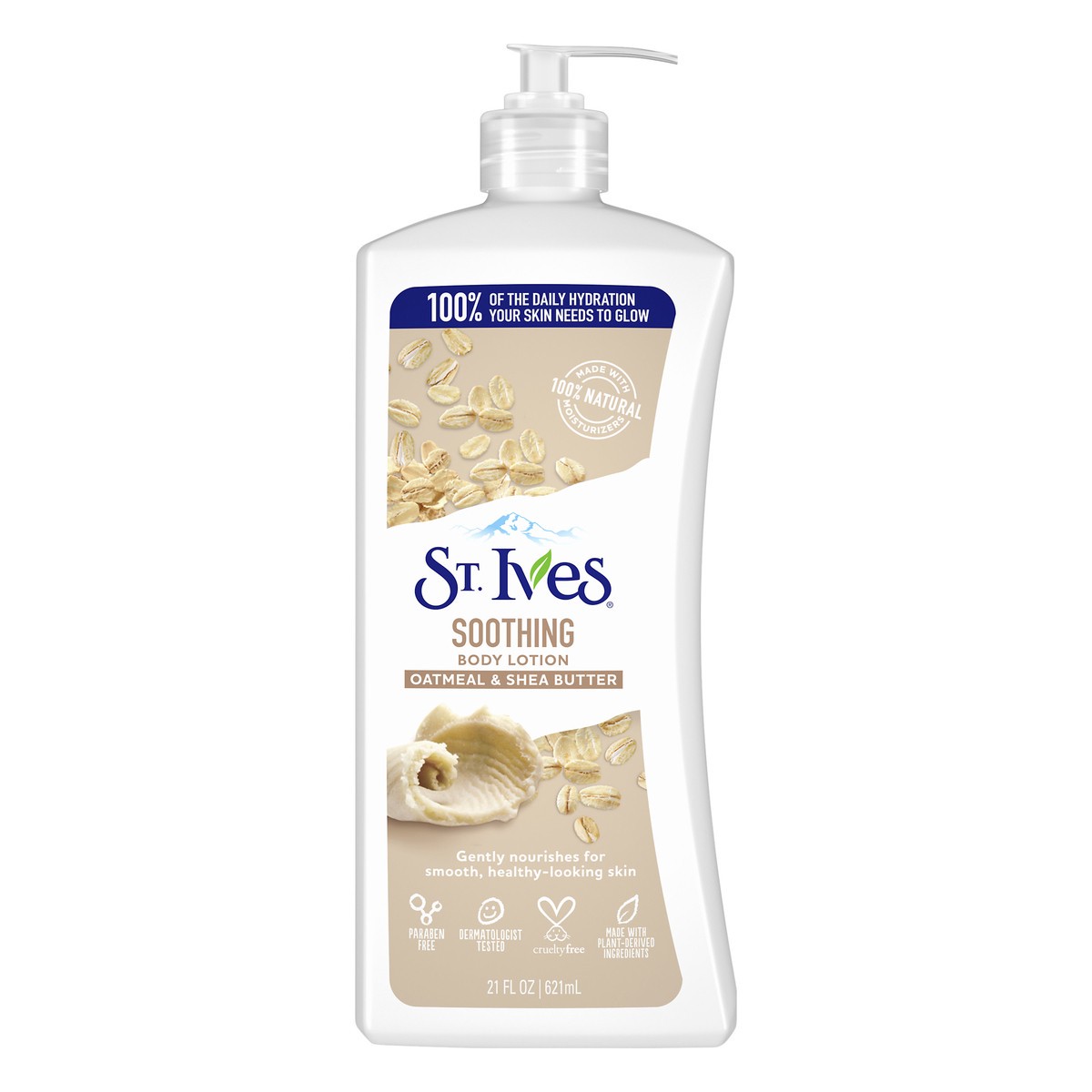 slide 1 of 1, St. Ives Naturally Soothing Oatmeal & Shea Butter Body Lotion, 21 fl oz