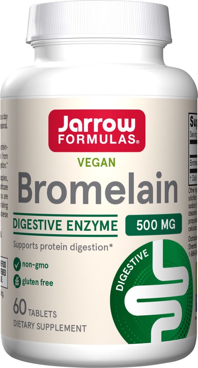slide 2 of 4, Jarrow Formulas Tablets 500 mg Bromelain 60 ea, 60 ct