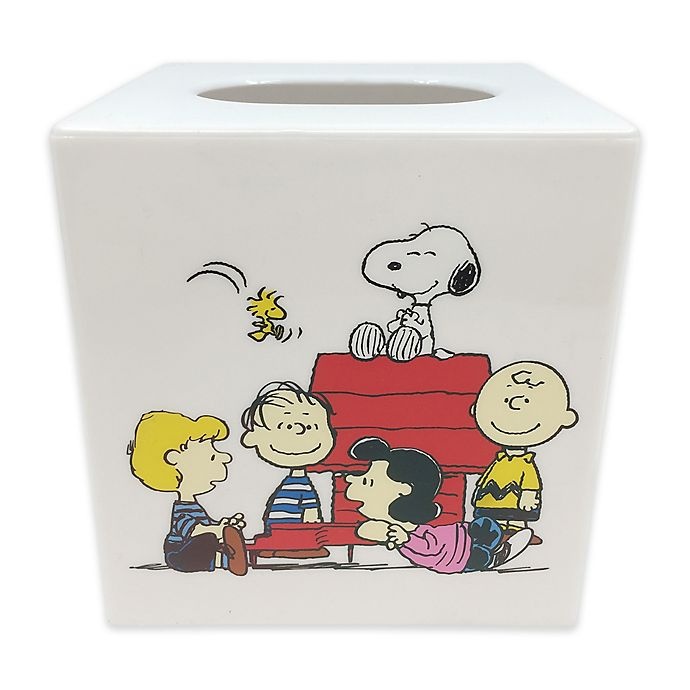 slide 1 of 1, Peanuts Boutique Tissue Box Cover, 1 ct