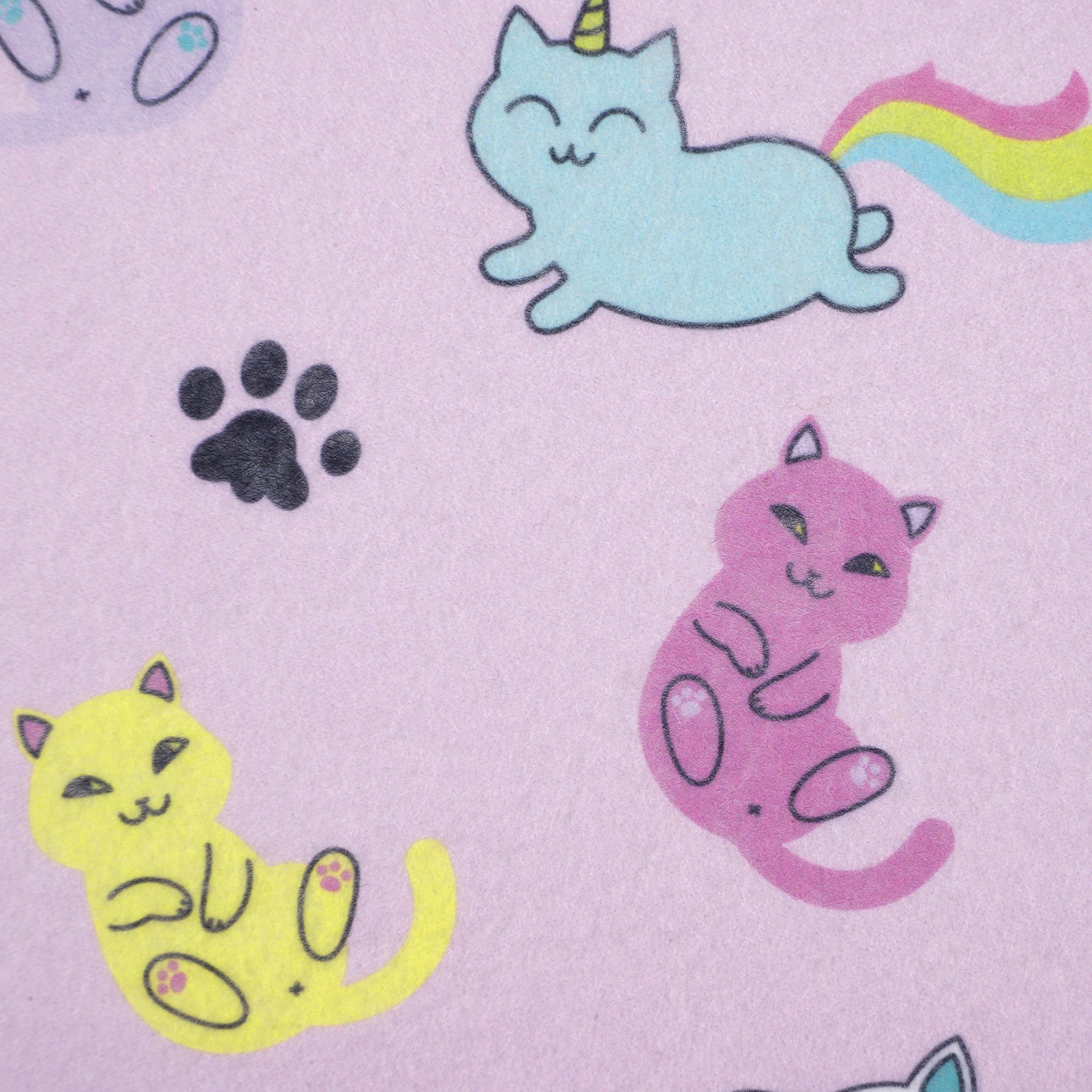 slide 2 of 2, 9" X 12" Cats Printed Felt By Creatology, 9 in x 12 in