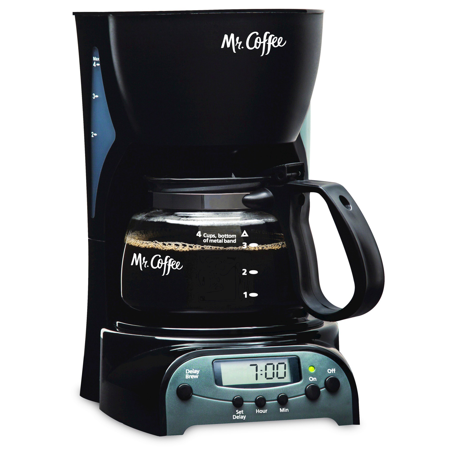  Mr. Coffee Programmable Drip Coffeemaker, 5-Cup, Black: Home &  Kitchen