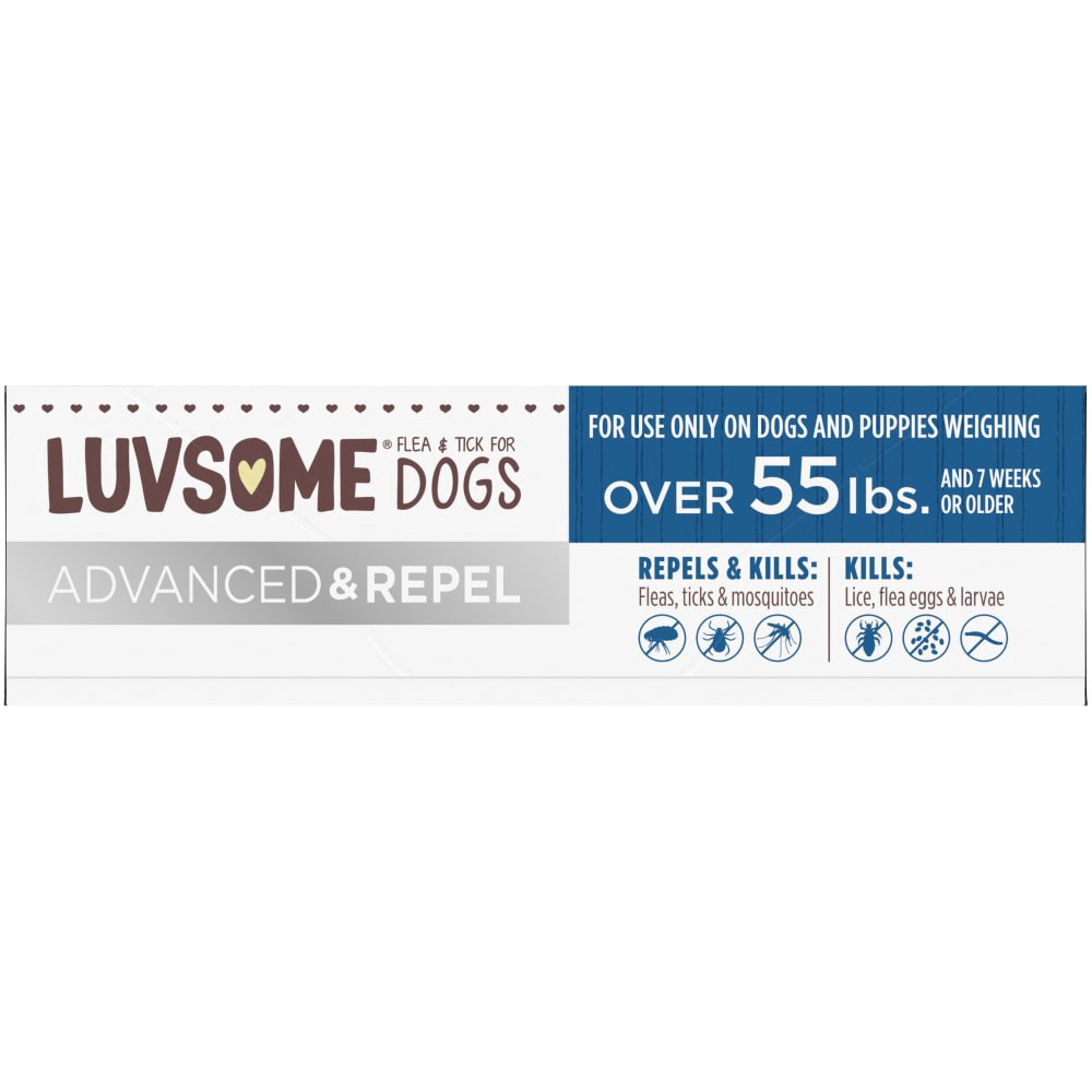 slide 2 of 2, Luvsome Advanced + Repel Flea & Tick Drops For Dogs, 4 ct
