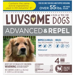 Luvsome Advanced + Repel Flea & Tick Drops For Dogs