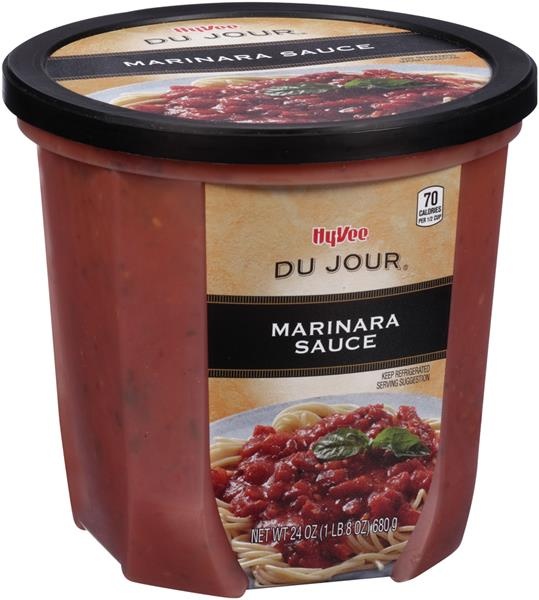 slide 1 of 1, Hy-Vee Du Jour Marinara Sauce, 24 oz