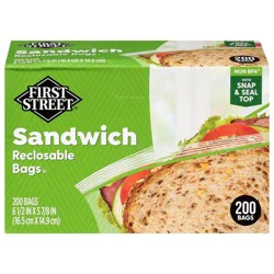 First Street Reclosable Sandwich Bags