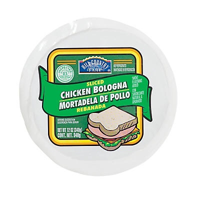 slide 1 of 1, Hill Country Fare Chicken Sliced Bologna, 12 oz