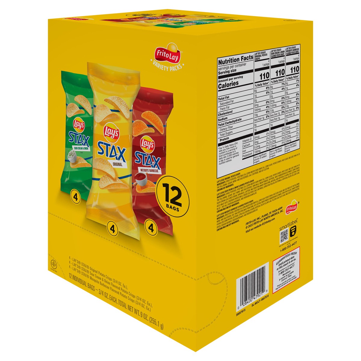slide 6 of 11, Lay's Stax Potato Crisps Variety 3/4 Oz 12 Count, 12 ct
