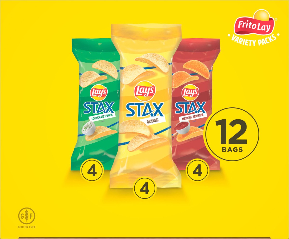 slide 7 of 11, Lay's Stax Potato Crisps Variety 3/4 Oz 12 Count, 12 ct