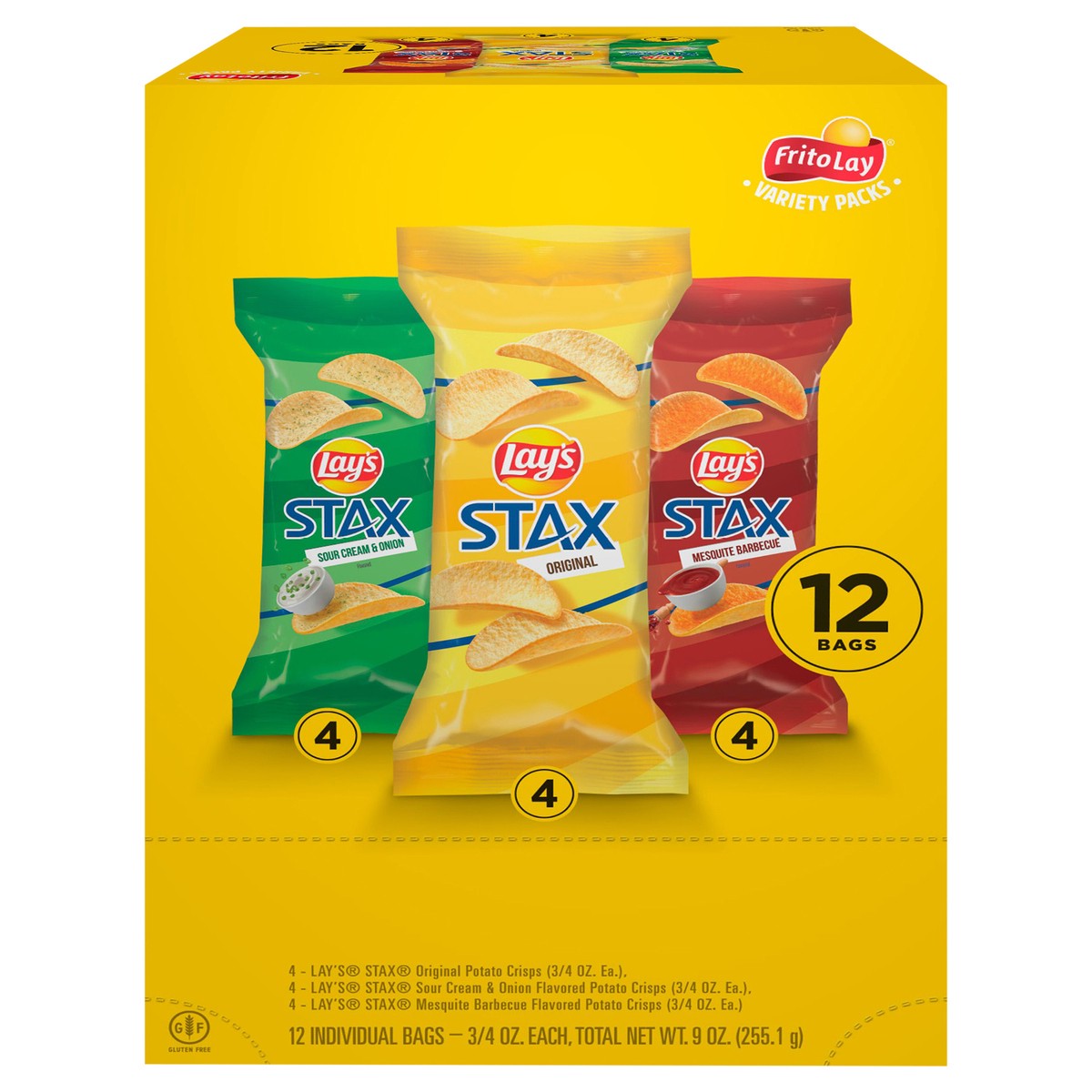 slide 11 of 11, Lay's Stax Potato Crisps Variety 3/4 Oz 12 Count, 12 ct