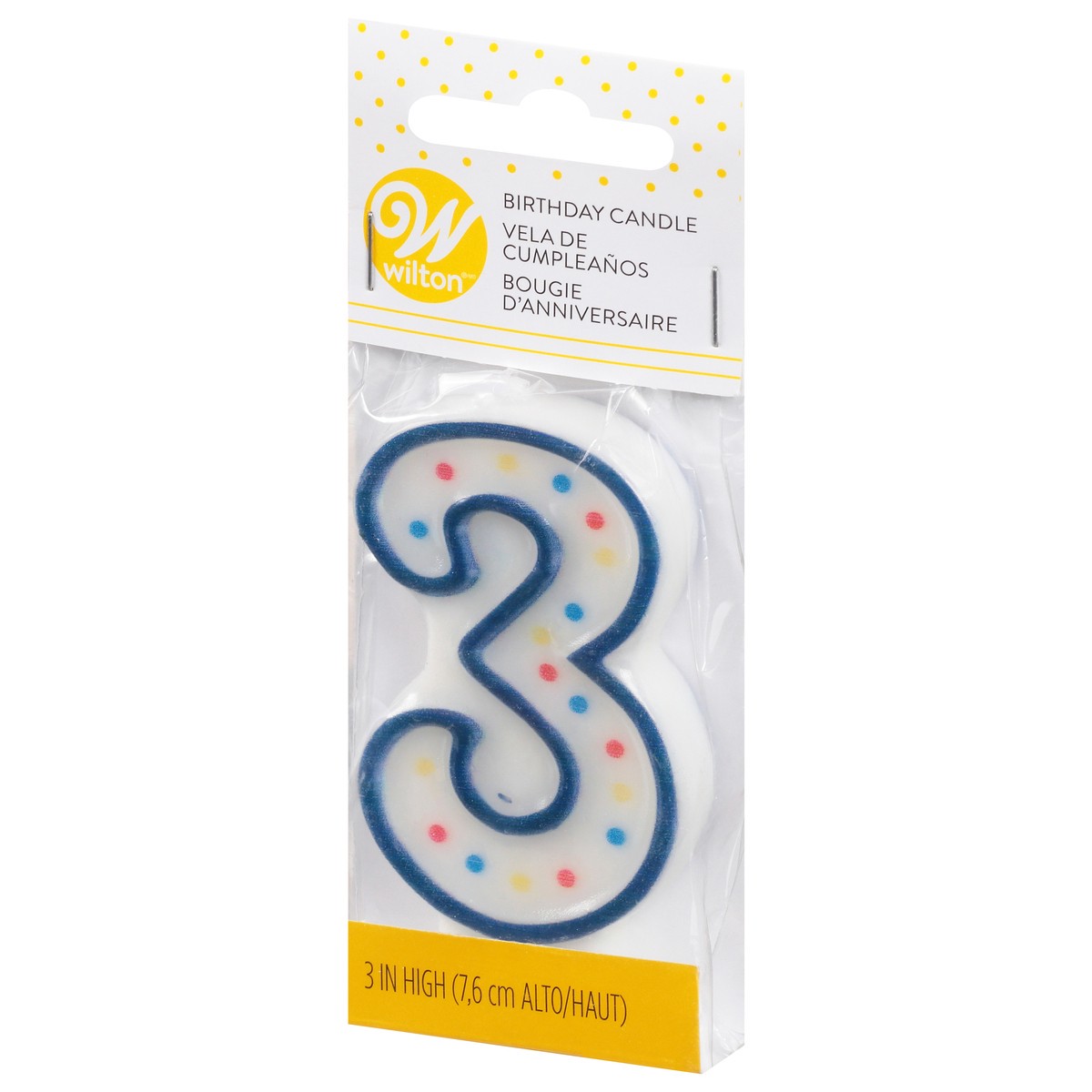 slide 4 of 9, Wilton 3 Birthday Candle 3 Inch 1 ea, 1 ct