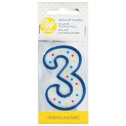 Wilton 3 Birthday Candle 3 Inch 1 ea