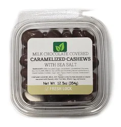 Torn & Glasser Milk Chocolate Covered Carmelized Cashews With Sea Salt