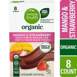 Simple Truth Organic Strawberry Mango Strips - 8 ct