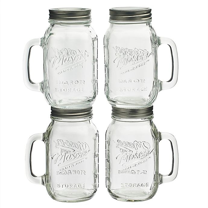 slide 3 of 4, Mason Craft & More Mason Jar Glasses, 4 ct