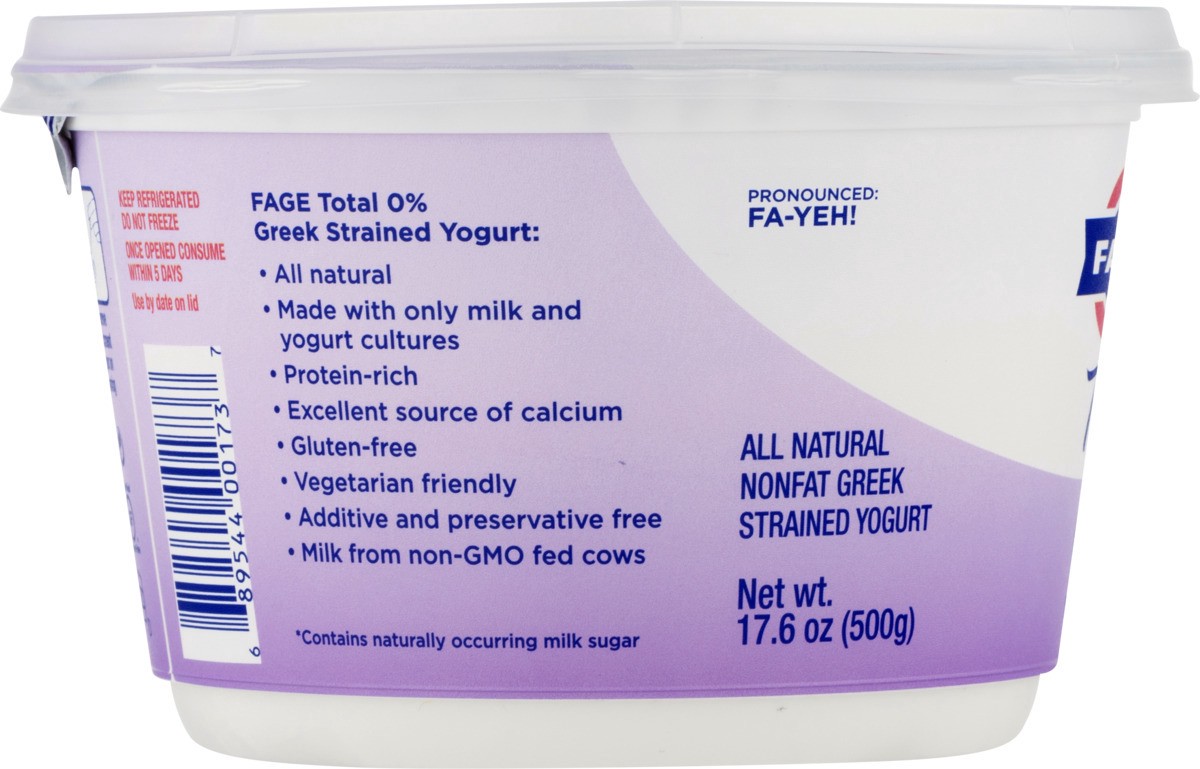 slide 11 of 11, Fage Plain Greek Yogurt Nonfat, 16 oz
