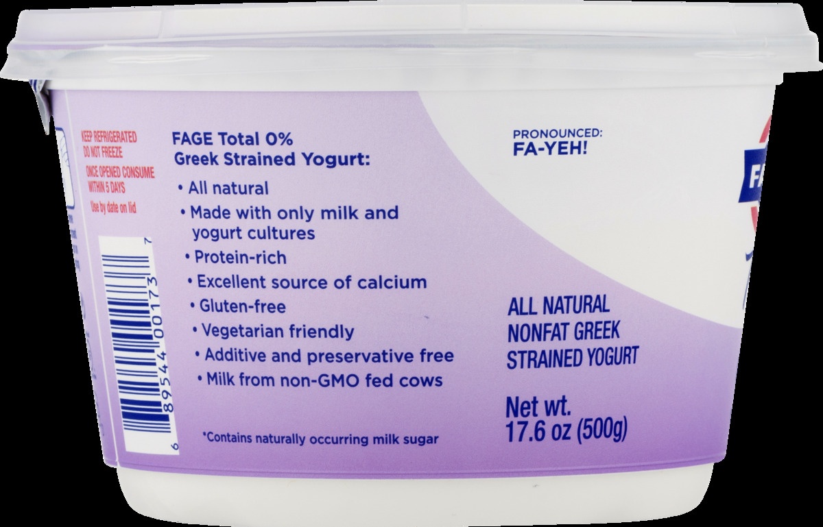 Fage FatFree Plain Greek Yogurt 17.6 oz Shipt
