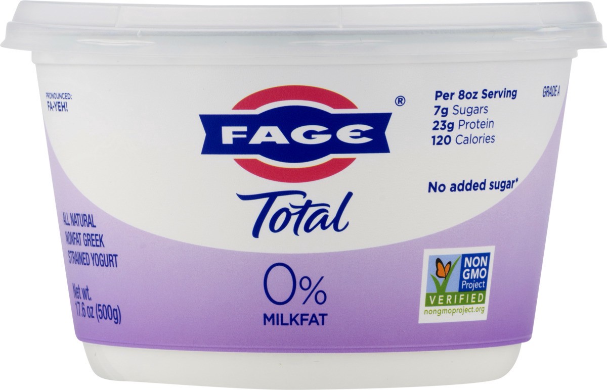slide 8 of 11, Fage Plain Greek Yogurt Nonfat, 16 oz