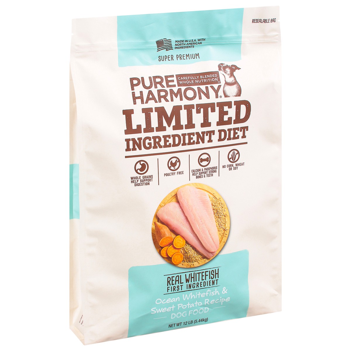 slide 8 of 9, Pure Harmony Super Premium Limited Ingredient Diet Ocean Whitefish & Sweet Potato Recipe Dog Food 12 lb, 12 lb