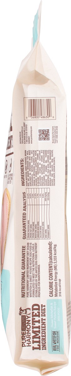 slide 7 of 9, Pure Harmony Super Premium Limited Ingredient Diet Ocean Whitefish & Sweet Potato Recipe Dog Food 12 lb, 12 lb