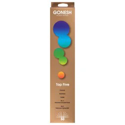 Gonesh Top Five Incense Sticks 50 ea