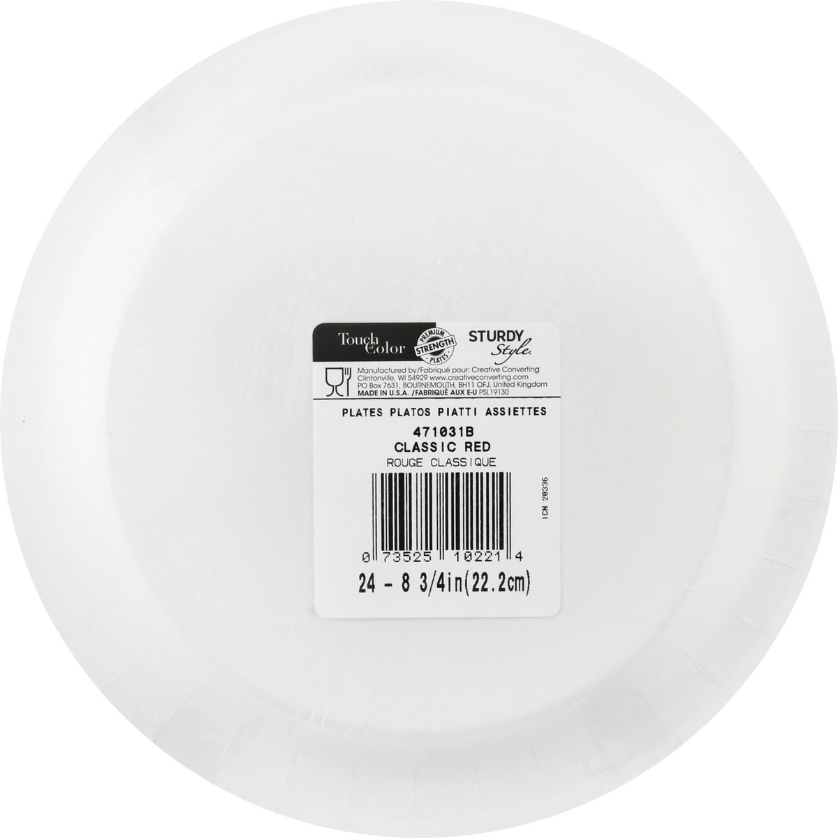 slide 8 of 8, Touch of Color Dinner Plate Red, 24 ct