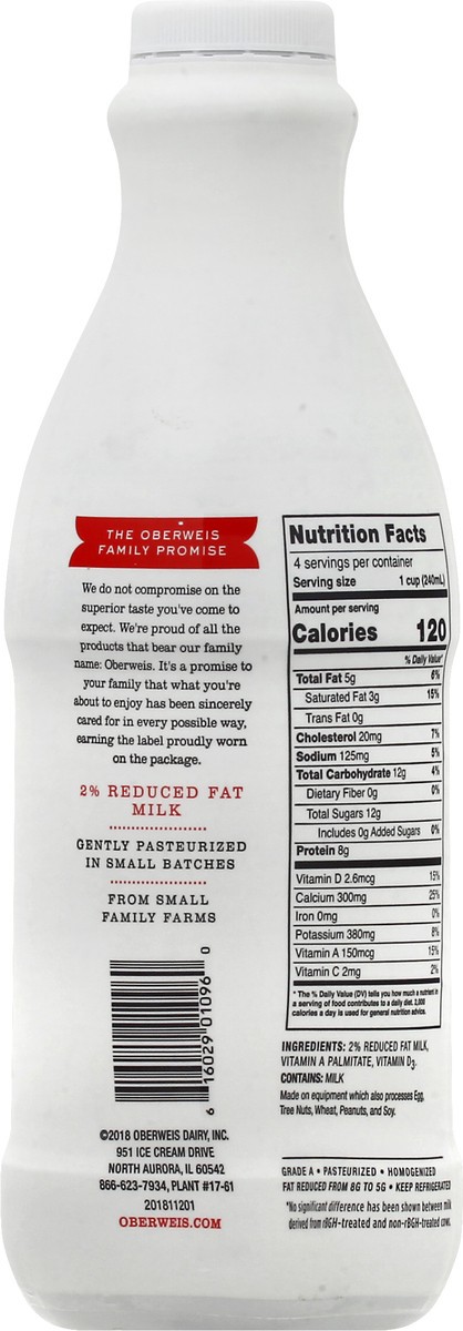 slide 4 of 13, Oberweis 2% Reduced Fat Milk 32 oz, 32 oz