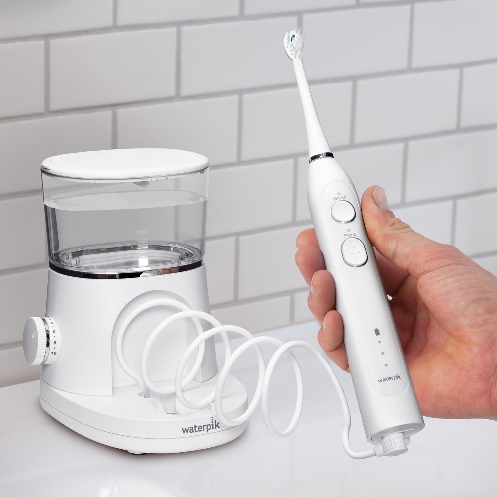 slide 2 of 11, Waterpik&Reg; Sonic-Fusion Flossing Toothbrush In White, 1 ct