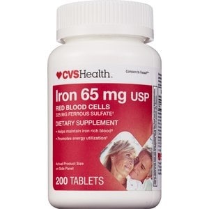 slide 1 of 1, CVS Health Iron 65 mg, 200 ct