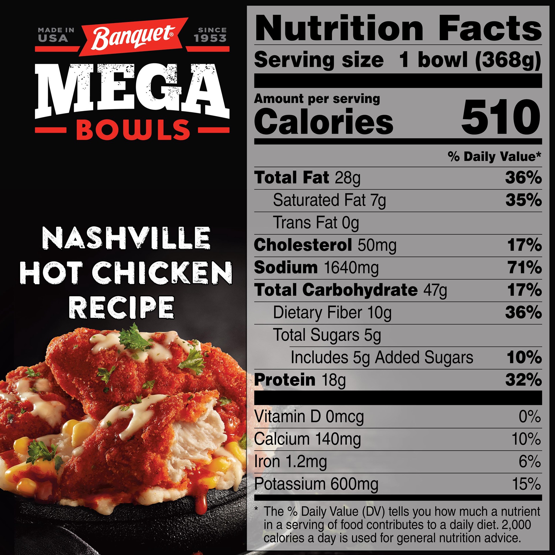 slide 2 of 5, Banquet Nashville Hot Chicken Recipe Mega Bowl, 13 oz