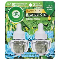 Air Wick Essential Oils Blue Agave & Bamboo Scented Oil Refills 2 ea
