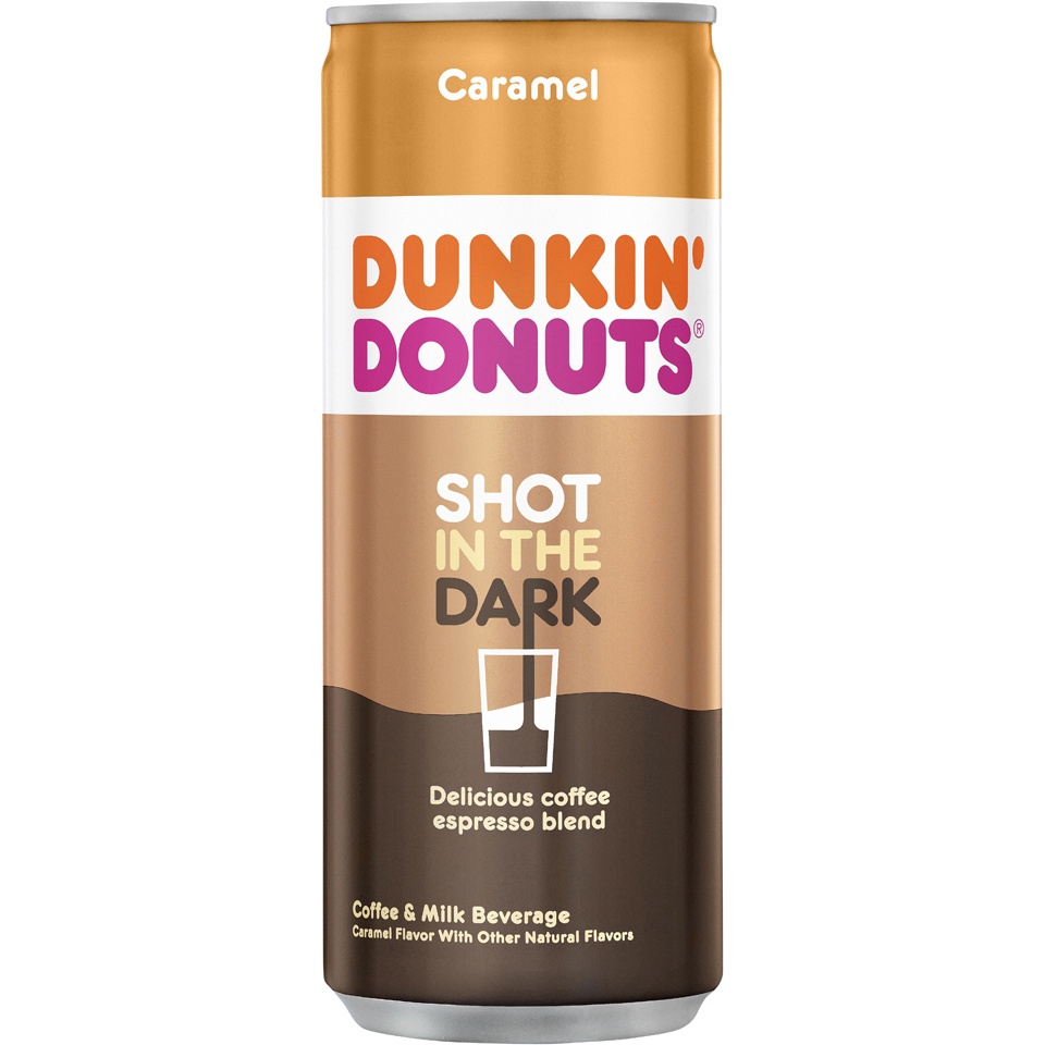 slide 1 of 4, Dunkin' Caramel Shot In The Dark, 8.4 fl oz