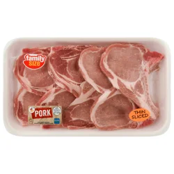 Bone-In Thin Cut Pork Rib End Chops Family Size