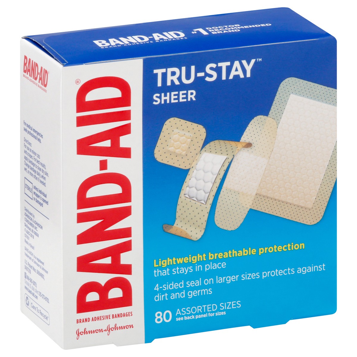 slide 2 of 9, BAND-AID Sheer Strips Assorted Sizes Adhesive Bandages, 