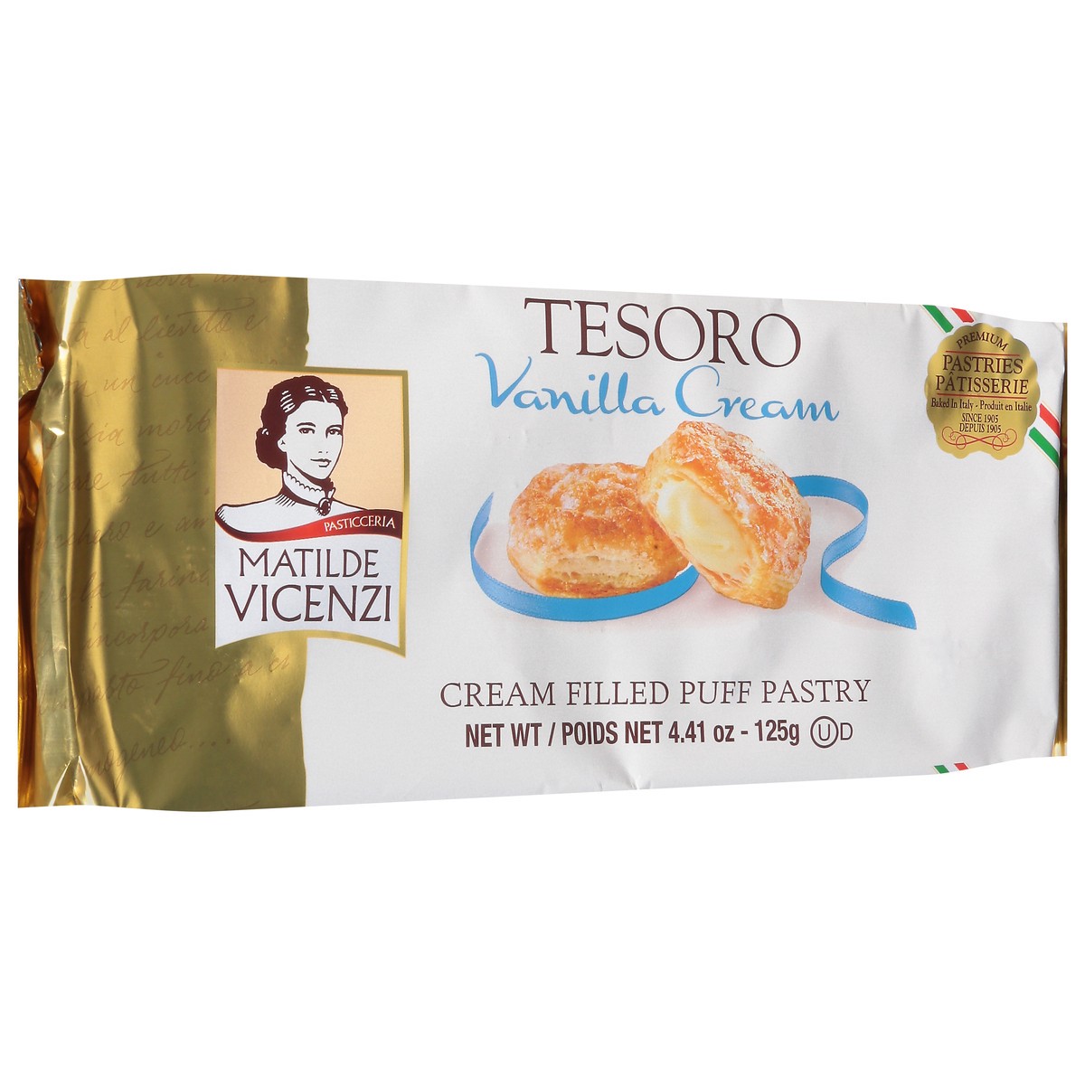 slide 7 of 11, Matilde Vicenzi Tesoro Vanilla Cream Donuts 4.41 oz, 4.41 oz